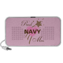 Proud Navy Mum Heart Travelling Speaker