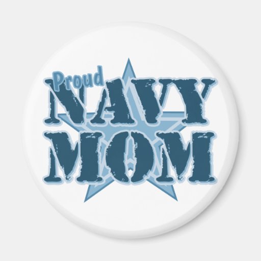 Proud Navy Mum Refrigerator Magnets