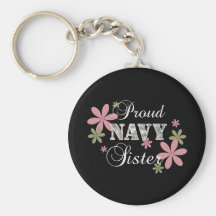 Proud Navy Sister [fl c] Keychain
