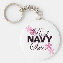 Proud Navy Sister Key Chain