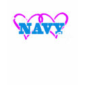 Proud Navy Wife (Blue) Black Shirt