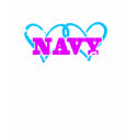 Proud Navy Wife (Pink) Black Shirt