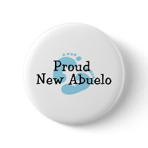 Proud New Abuelo Baby Boy Footprints Pin