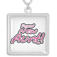 Proud New Aunt Tshirts and Gifts Custom Jewelry