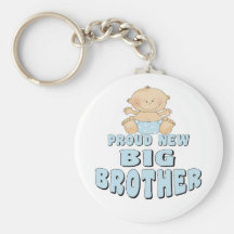 Proud New Big Brother Boy Key Chains