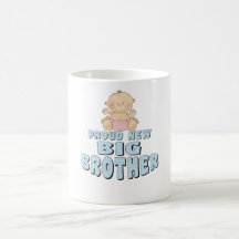 Proud New Big Brother Girl Coffee Mugs