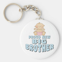 Proud New Big Brother Girl Key Chain