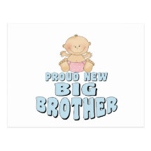 Proud New Big Brother Girl Post Cards