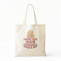 Proud New Big Sister Girl Tote Bag