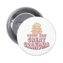 PROUD NEW Great Grandma T-Shirt Buttons