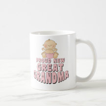 PROUD NEW Great Grandma T-Shirt Coffee Mugs