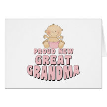 PROUD NEW Great Grandma T-Shirt Greeting Cards