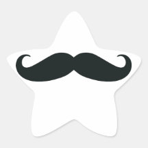Proud of my Stache....Moustache Star Stickers