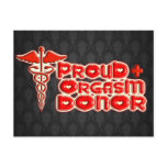 PROUD ORGASM DONOR postcards