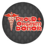 PROUD ORGASM DONOR stickers