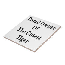 Proud Owner Of The Cutest Tiger Ceramic Tile