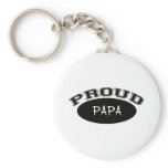 Proud Papa (Black) keychains
