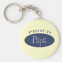 proud papa keychain