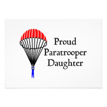 Proud Paratrooper Daughter Personalized Announcements