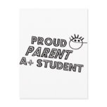 Proud Parent A+ Student Post Card