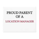 Proud Parent Of A LOCATION MANAGER postcards