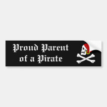 Proud Parent of a Pirate Bumper Sticker