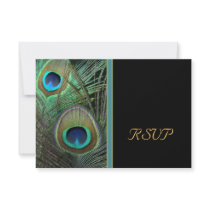 Proud Peacock RSVP Card Personalized Announcements