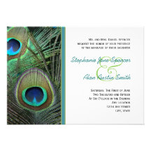 Proud Peacock Wedding Invitation