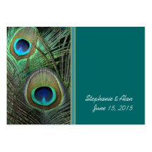 Proud Peacock Wedding Place Cards Business Card Templates