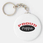 Proud Poppa (Black and Red) Key Chain