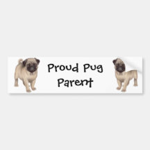 Proud Pug Parent Bumper Sticker
