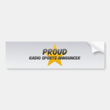 Proud Radio Sports Announcer Bumper Sticker