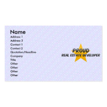 Proud Real Estate Developer Business Card