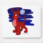 Proud red Gelert by moonlight mousepads