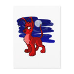 Proud red Gelert by moonlight postcards