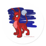 Proud red Gelert by moonlight stickers