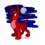 Proud red Gelert by moonlight t-shirts