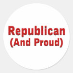 Proud Republican Round Sticker