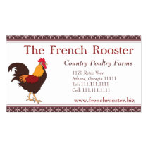Proud Rooster Chicken Poultry Business Business Card Template