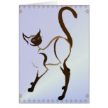 Proud Siamese Cat Card