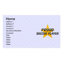 Proud Soccer Player Business Card