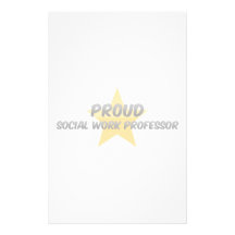 Proud Social Work Professor Customized Stationery