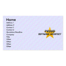 Proud Software Architect Business Cards