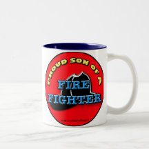 Proud Son of a Firefighter mug