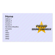 Proud Sound Engineer Business Card