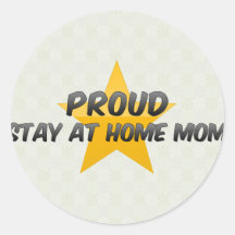 Proud Stay At Home Mum Round Stickers