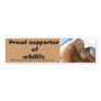 Proud Supporter of Wildlife with Baby Orangutan Le Bumper Stickers