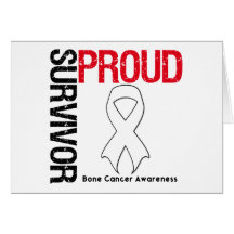 Proud Survivor - Bone Cancer Greeting Card