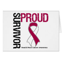 Proud Survivor - Head & Neck Cancer Greeting Card