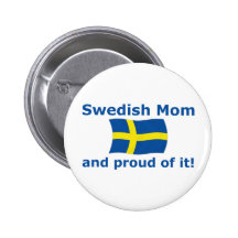 Proud Swedish Mum Pin
